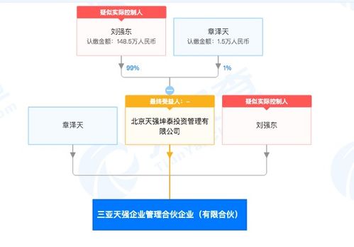 劉強(qiáng)東章澤天攜手創(chuàng)立天強(qiáng)企業(yè)，三亞合伙公司布局信息技術(shù)新賽道